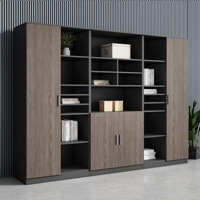 Chine armoire de bureau en bois de grande capacité d'ODM de classeur en bois noir de 2.4M à vendre