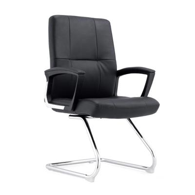 China Ergonomic Leather Office Chair Executive Mid-back Visitor Chair for sale