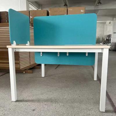 China Wooden Single Office Space Modular Desktop Workstation With Desktop Partition for sale