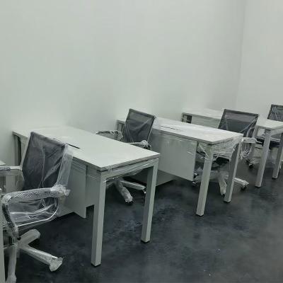 China 1.2M Wooden White Single Computer Staff Table Workstation For Office for sale