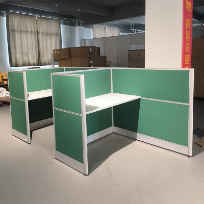 China Customized Size Aluminum Mdf Office Workstation Furniture For 4 Person for sale