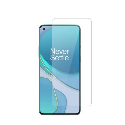 China Scratch-Resistant In Stock 2021 New 2.5D 9H Clear Screensaver Tempered Glass Screen Protector For One Plus 8T for sale