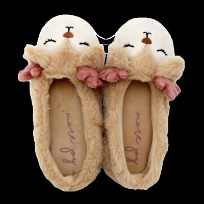 China Customizable Anti-Smell Children's Christmas Gift Deer Winter Plush Kids Slippers Customized Animal Plush Indoor Home Slipper For Girl for sale