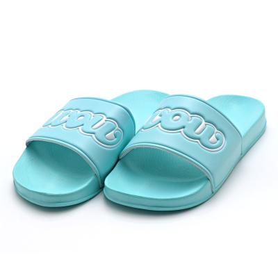 China Fashion Trend Bathroom Slippers Non-slip Bottom Slides For Women Shape Custom Color Summer Waterproof Slides for sale