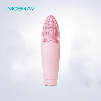 China Electric Pore Brush Silicone DEEP CLEANING Facial Cleansing Brush with Heating for Facial Massage for sale