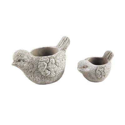 China Eco-friendly cute cartoon bonsai cement animal succulent flower pots for home decoration for sale