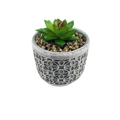 China Eco-friendly Green Plants Pot Wholesale Small Green Trees Cement For Garden Designs Flower Pots for sale