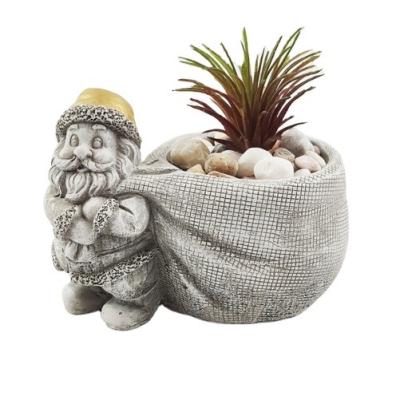 China Eco-friendly Design Eco-friendly Elegant Home Santa Claus Decorative Cement Pot Molds for sale