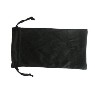 China Durable C-170g Black Cheap 100% Polyester Microfiber Cloth Bag For Glass Case for sale