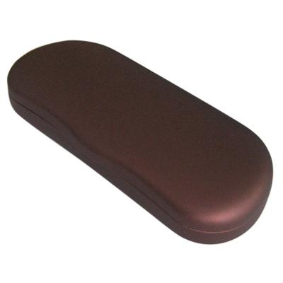 China Optical Glasses Packing Red Wine PU Leather Iron Glasses Box Cheap Glass Factory Customized Hand Held Box for sale