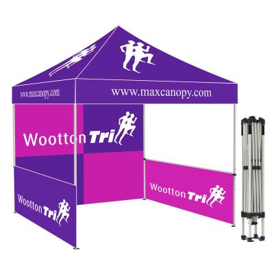 China Steel Dye Sublimation Printing Custom Steel Folding Canopy 10X10 Tent Advertising Pop Up Tents For Outdoor Trade Show Display Events for sale