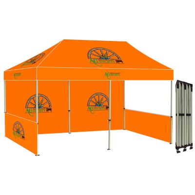 China 600D Polyester 38mm 3x6m Steel Frame Folding Noise Up Custom Printed Outdoor Gazebo Tent Canopy 20x20 Tent Resistant for sale