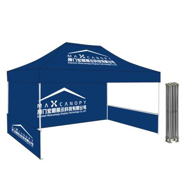 China Instant steel shelters commercial 1015 foot folding pop up display steel custom printed outdoor advertising gazebo canpy tent for sale