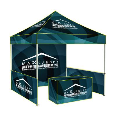 China Custom Printing 10x10ft Steel Frame Exhibition Booth Custom Portable Outdoor Steel Trade Show Promotional Tent Luxury Tent For Advertising Event for sale