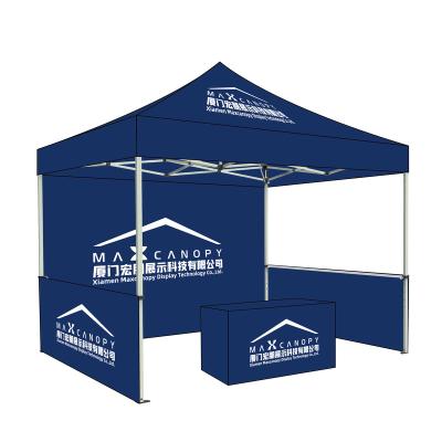 China Factory Custom Copy Steel Branded 3x3m Pop Up Tent Outdoor Waterproof Steel Iron Frame Gazebo Folding Trade Show Tent Canopy for sale