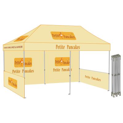 China Durable Aluminum Waterproof Outdoor Folding One Layer One Person Canvas Camping Tent Custom Printed Advertising Gazebo Canopy Tent For Sale for sale