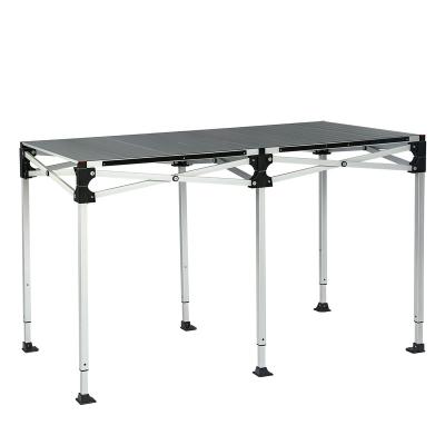 China Modern Hot Sale Darken Outdoor Portable Folding Oxidized Aluminum Folding Table For Travel for sale