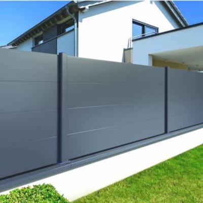 China Easily Assembled Slats Palisade 3d Garden / Decorative Metal Panels Black Aluminum Outdoor Customized Security Fence / Slat Fence Radiator for sale