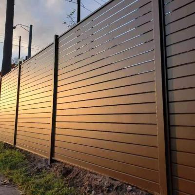 China Hot Selling Diy Outdoor Aluminum Horizontal Privacy Barrier Metal Panels Set Screw Panel Slat Easily Assembled Aluminum Barrier for sale