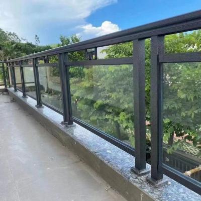 China Modern Aluminum Glass Fence Railing And Balustrade For Balcony And Stairs for sale