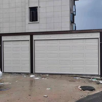 China Custom Aluminum Alloy Sectional Retractable Retractable Garage Door Aluminum Alloy Flap Door Screen Garage Exterior Door for sale