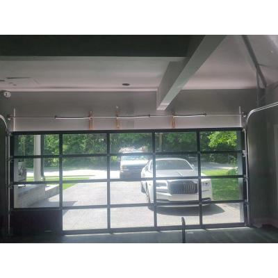 China Waterproof Residential Transparent Bifold Garage Doors Plexiglass Door Aluminum Garage Door For Homes for sale