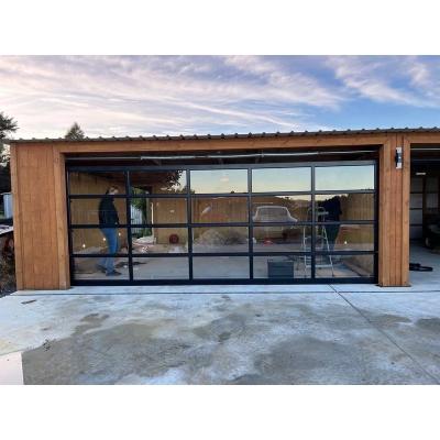 China Waterproof Residential Transparent Plexiglass Glass Garage Doors Villa House Modern Design Exterior Door Aluminum Garage Door for Homes for sale