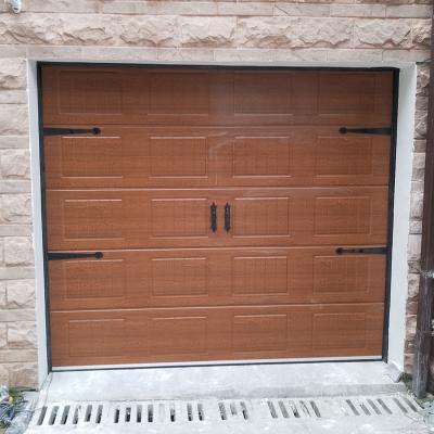 China Modern Design Pull Garage Doors Sectional Garage Doors Windows Garage Waterproof Rolling Black Galvanized Steel Door for sale