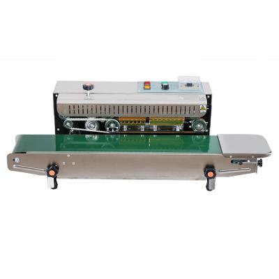 China Food Yuankang FR-900 Automatic Continuous Plastic Bag Heat Sealer Sealing Machine for sale