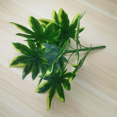 China New Office Living Room Eco - Friendly Study Decoration Lifelike Artificial Green Leaves for sale