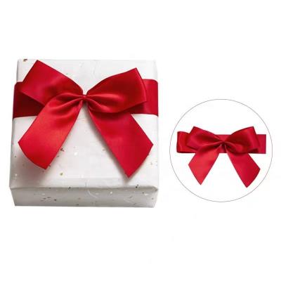 China Custom Logo Luxury 1000pcs/bag high grade manufacturing organza satin grosgrain ribbon hangers for gift jewelry package paper box wrapping craft for sale