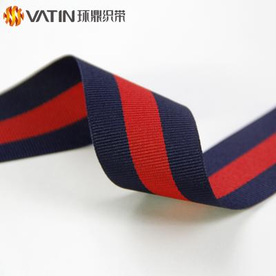 China Sustainable Design Special Country Flag Stripes French Woven Grosgrain Ribbon for sale