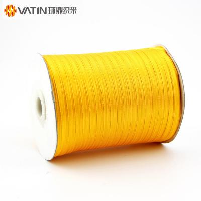 China Eco-friendly wholesale ribbon 1/8 inch 3mm single face polyester satin ribbon 880 yards/roll for sale