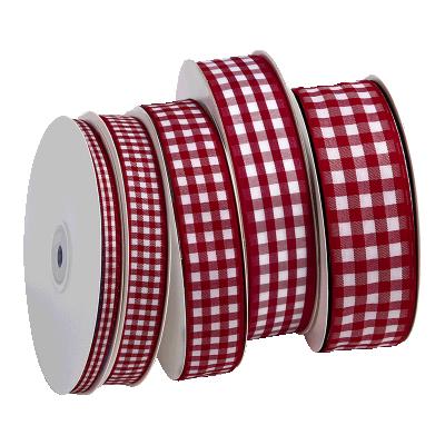 China Plaid Ribbon Tartan Floral Ribbon Checked Multi Color Bow Christmas Tree Bow Multi Size for sale