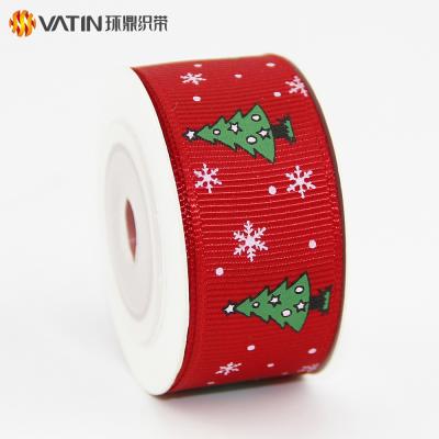 China Sustainable Custom Celebrate It Printed Merry Christmas Ribbon for sale