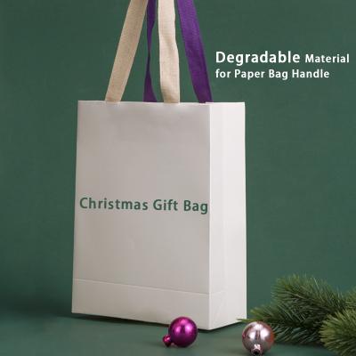 China All Around The World Eco-friendly Natural Cotton Canvas Handle Material For Paper Bags For Christmas And Halloween Gift Bag for sale