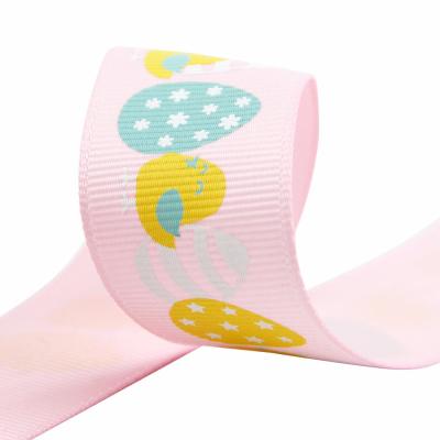 China Viable Newcomer Easter Wholesale Custom Printed Grosgrain Pink Ribbon for sale