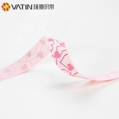 China All around the world wholesale hot sale colorful decoration custom printed grosgrain ribbon love rose for sale