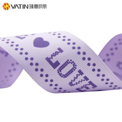 China Wholesale Custom Viable Valentine's Day Gift Decorative Printed Grosgrain Ribbon Floral Ribbon for sale