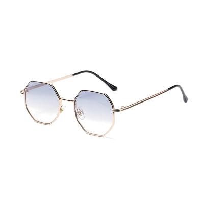 China New Fashion Sunglasses Men Vintage Octagon Metal Sunglasses For Women Luxury Brand Sun Glasses for sale