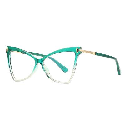 China 2021 new universal fashion tr90 optical eyeglasses women metal glasses anti blue light eyewear for sale