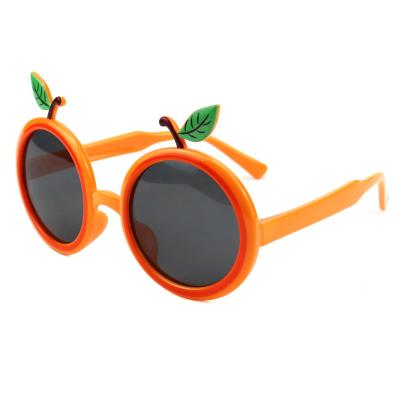 China Fashion Handsome Sunglasses Fruit Pattern Polarized Sunglasses For Kids Children Around Colorful Frame TAC Lens Silicone Goggles For Boys Girls Baby for sale