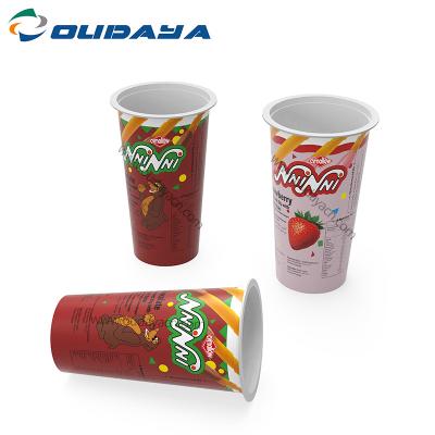 China 220ml 35g pp custom empty eco-friendly plastic jam cup for chocolate packaging cookie dip cup packaging for sale