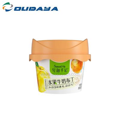 China IML Printing 80ml PP Plastic Containers Disposable Cups With Cover Lid Frozen Microwavable Gelato Packaging Cup for sale