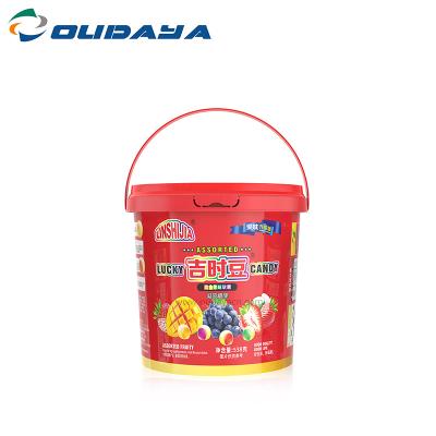 China Disposable /Eco Friendly /Durable Oudaya Brand Hot Sale Customized Food Grade IML In Mold Label 2.5kg 2500ml Plastic Container For Biscuit for sale