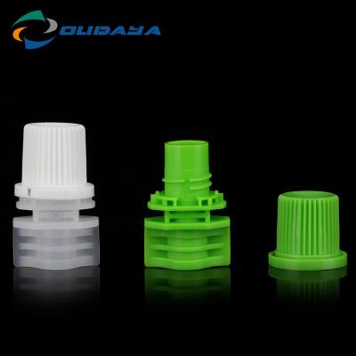 China Non Spill Custom Suction Nozzle 8.6mm Plastic Eco - Friendly Flat Spout Single Spout Cap for sale