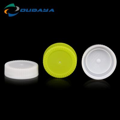 China Non Spill 24mm 28mm wholesale good quality disposable plastic bottle screw cap lid for paper bottle packaging for sale