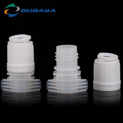 China Non Spill wholesale custom packaging plastic screw spout and pull ring cap for sale