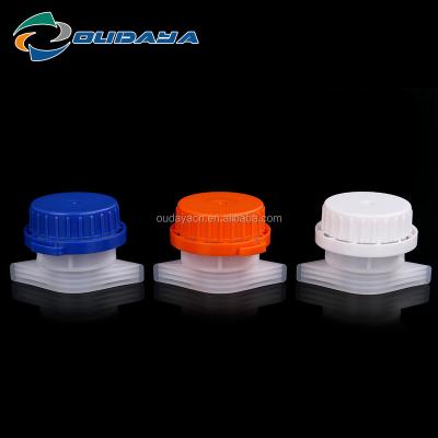 China Non Spill Colorful plastic lids with diameter 33mm spout for pouch for sale