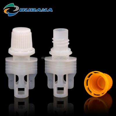 China Non Spill ready ship PE 8.2mm new style China manufacture plastic medium tube spout pouch cap with tamper evident for sale